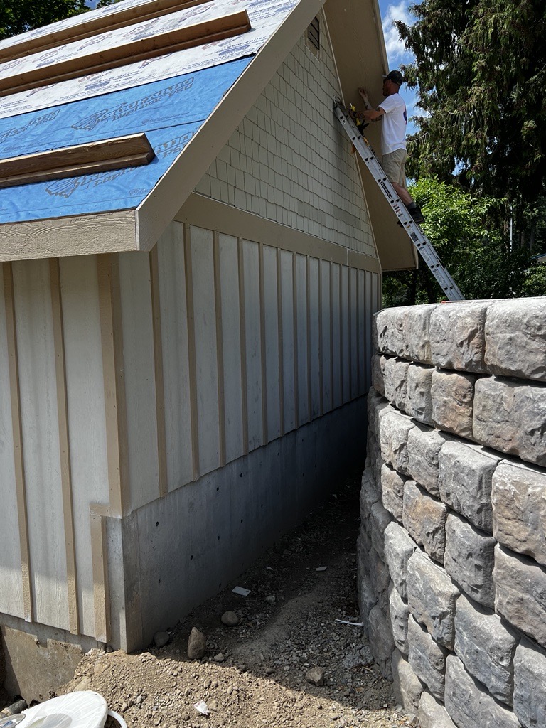 House with Board and Batten with Facia and Siding in Garfield Bay Idaho